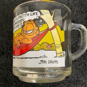 Vintage 1978 McDonalds Garfield Glass Mug